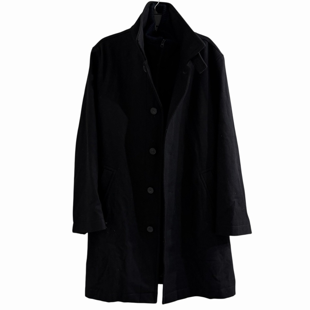 Jacob‎ Siegel Wool Blend Overcoat Black Mens 44R Classic Winter Coat